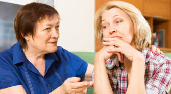 Two ladies seated