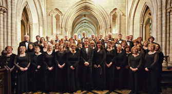 A choir group posing for a picture