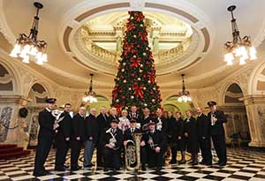 Representatives from St Vincent de Paul and the Salvation Army join together with the Lord Mayor of Belfast, Alderman Brian Kingston, to launch the joint Christmas Family Appeal 2016