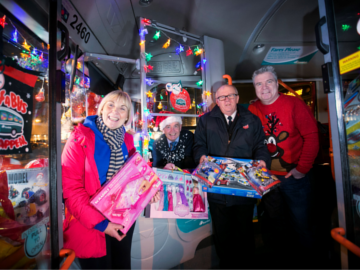 Group of people holding toys