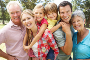 Family together smiling