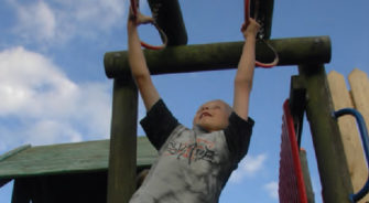 A kid playing