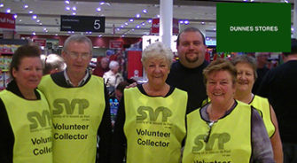 SVP Volunteers at a Dunnes store