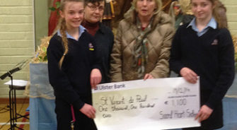 SVP young students receive a cheque