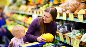 A mom shopping