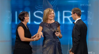 SVP member winning an award at an event