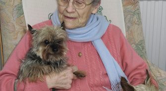 A lady with her dogs