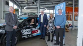 SVP members at a Christmas car draw