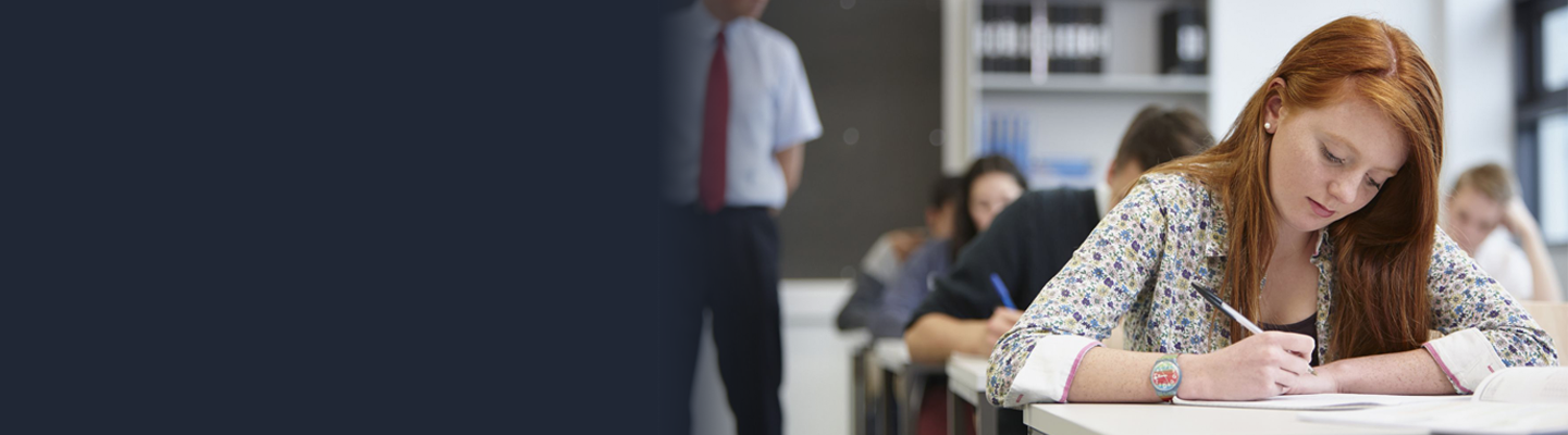 A girl during an examination