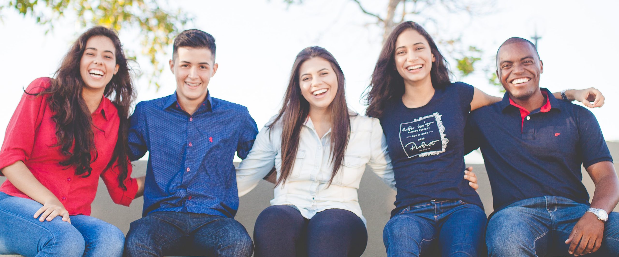 A group of friends sitting