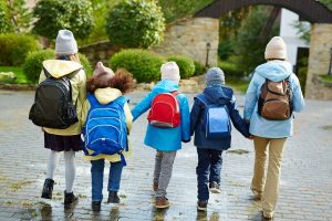 Children walking to school