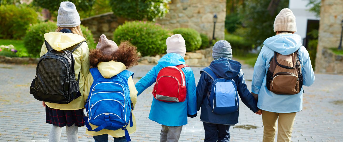 Children walking to school