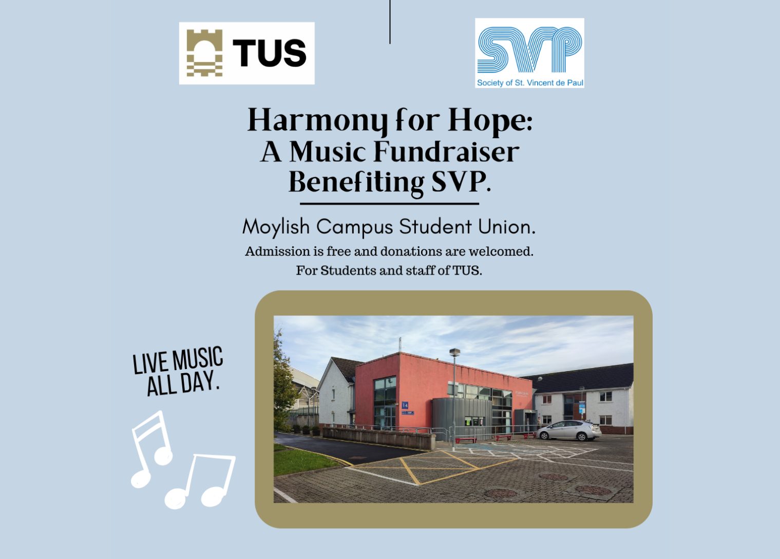 Harmony for Hope Fundraiser Poster