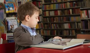 A child reading a book