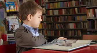 A child reading a book