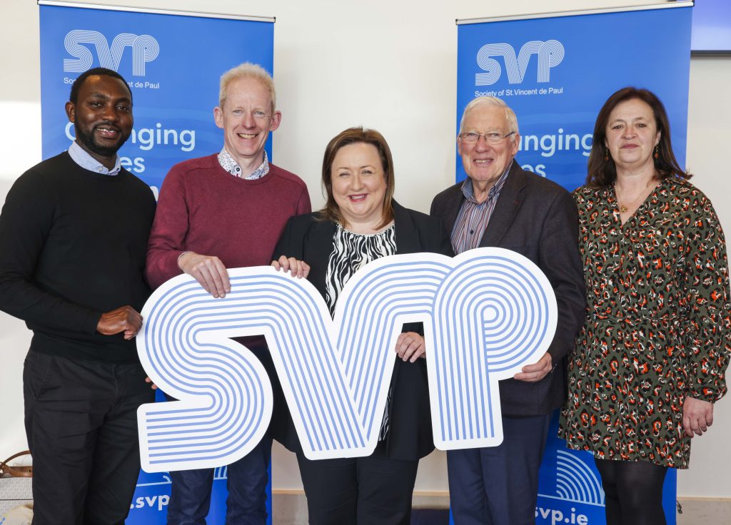 Urbanus Kinuthia (visiting from Kenya), Mike Burke, Mairead McGurren, North West Regional President, Seamus Heron and Lisa Hitchen.