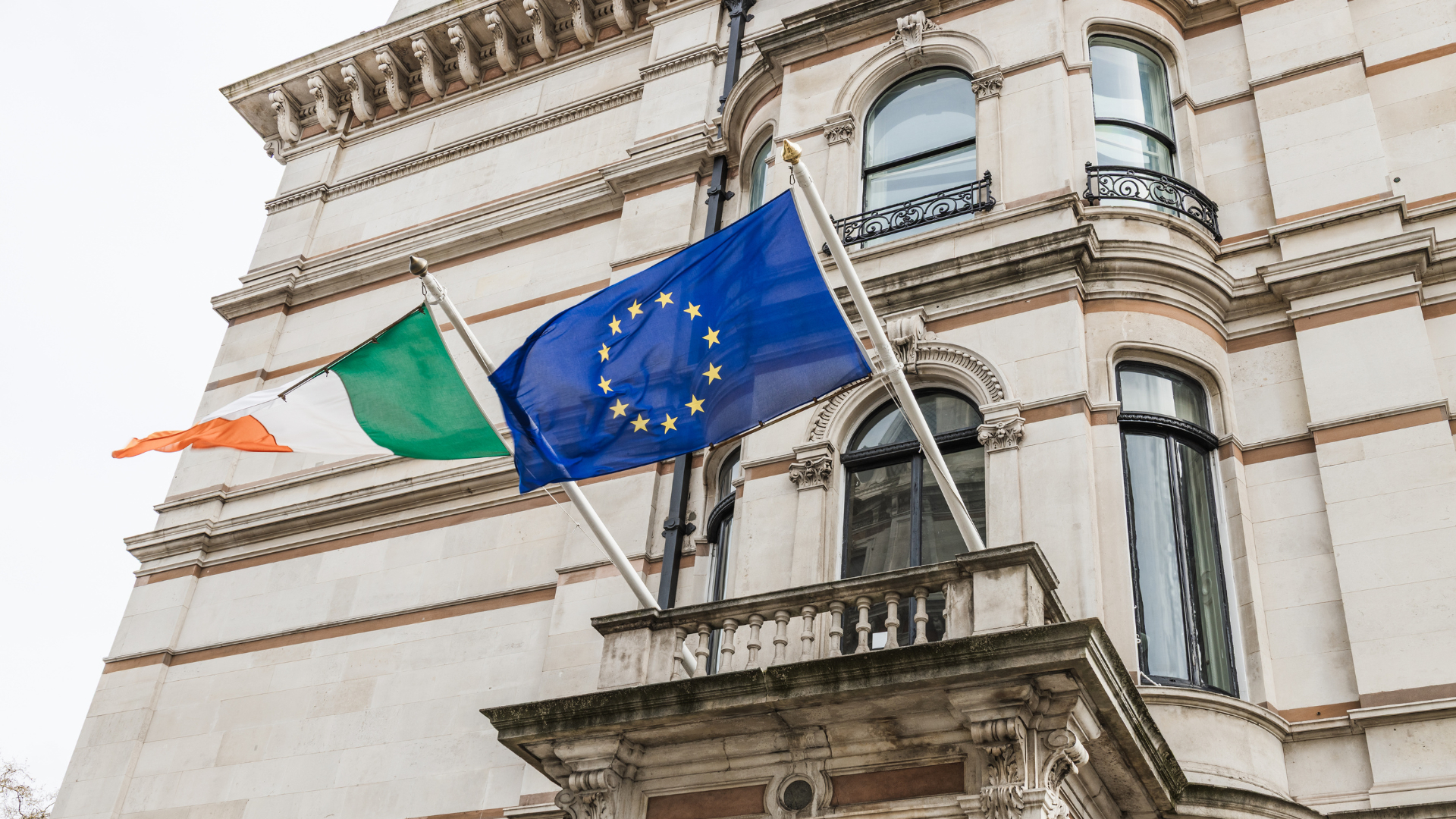 Ireland and EU Flag